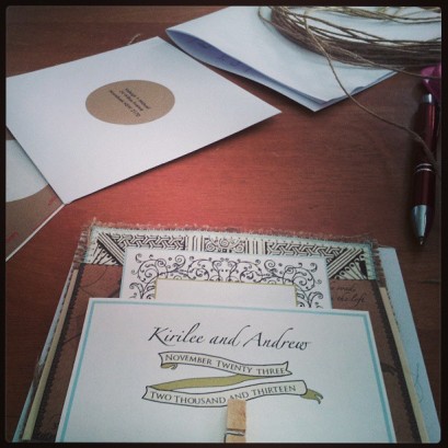 Beautiful Invitations by our lovely friend behind Loganberry Hunters